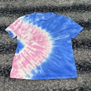 GAP Teen Girls 8 Multicolored Tie Dye Short Sleeve Pocket Front Easy T-Shirt